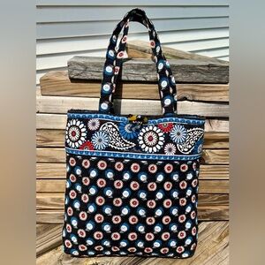 •Vera Bradley Night Owl Print Tote! EUC!